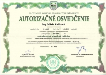 Autorizačné osvedčenie atelier-m